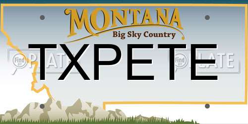 TXPETE Montana License Plate