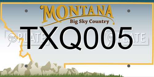 TXQ005 Montana License Plate