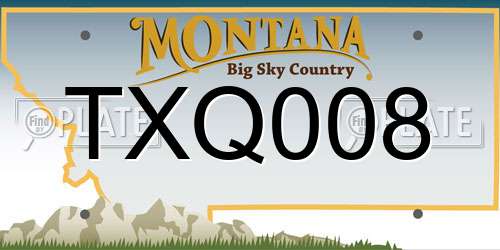 TXQ008 Montana License Plate