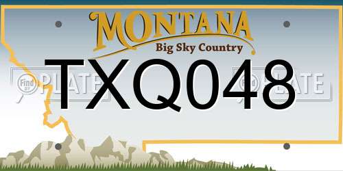 TXQ048 Montana License Plate