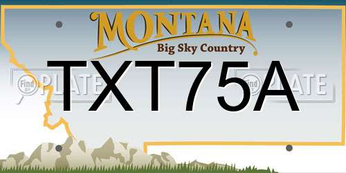 TXT75A Montana License Plate