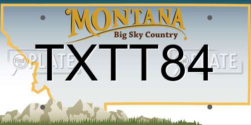 TXTT84 Montana License Plate