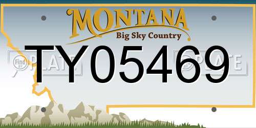 TY05469 Montana License Plate