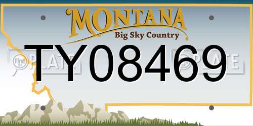 TY08469 Montana License Plate
