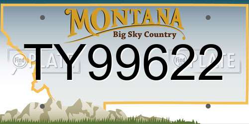 TY99622 Montana License Plate