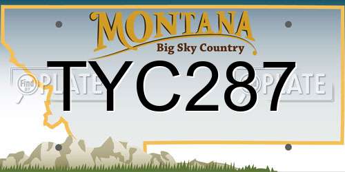 TYC287 Montana License Plate