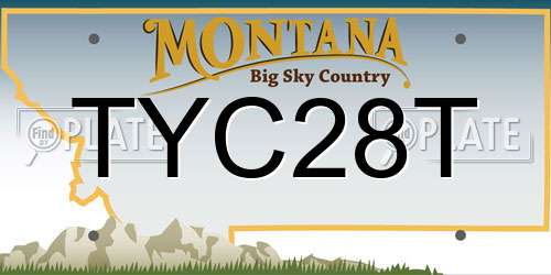 TYC28T Montana License Plate