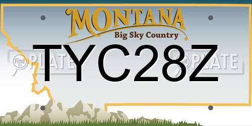 TYC28Z Montana License Plate