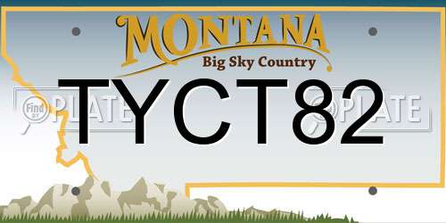 TYCT82 Montana License Plate