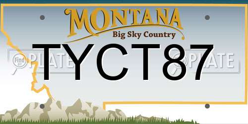 TYCT87 Montana License Plate