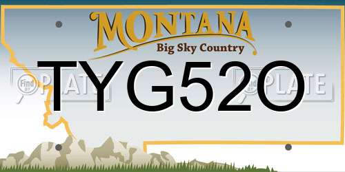 TYG52O Montana License Plate