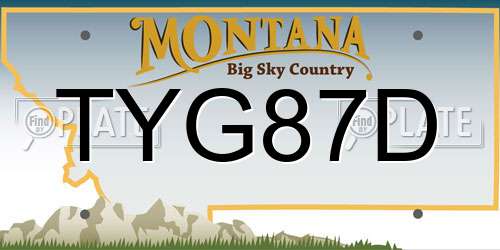 TYG87D Montana License Plate