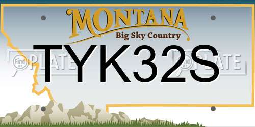 TYK32S Montana License Plate