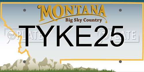 TYKE25 Montana License Plate