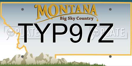 TYP97Z Montana License Plate
