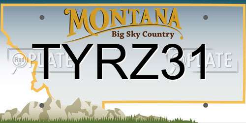 TYRZ31 Montana License Plate