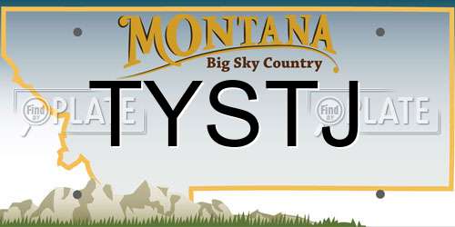 TYSTJ Montana License Plate