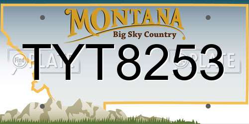 TYT8253 Montana License Plate