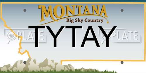TYTAY Montana License Plate