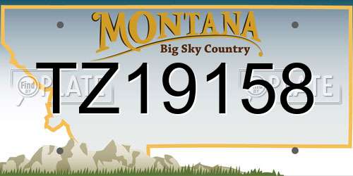 TZ19158 Montana License Plate