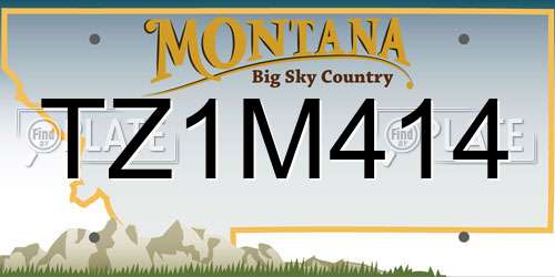 TZ1M414 Montana License Plate