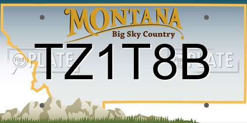 TZ1T8B Montana License Plate