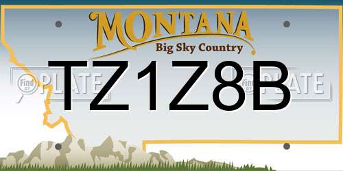 TZ1Z8B Montana License Plate