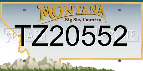 TZ20552 Montana License Plate