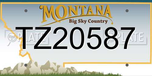 TZ20587 Montana License Plate