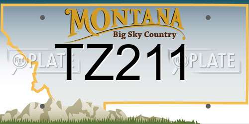TZ211 Montana License Plate