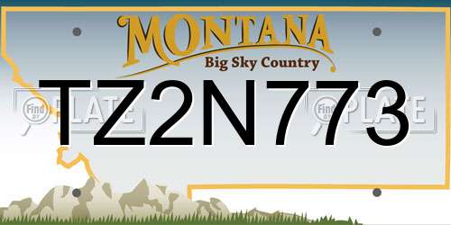 TZ2N773 Montana License Plate