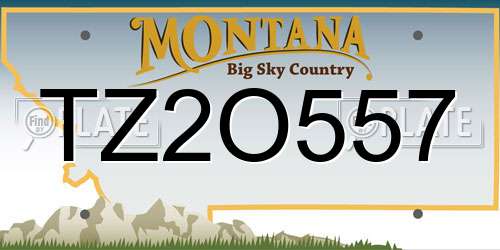 TZ2O557 Montana License Plate