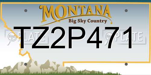 TZ2P471 Montana License Plate