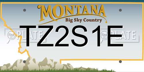 TZ2S1E Montana License Plate