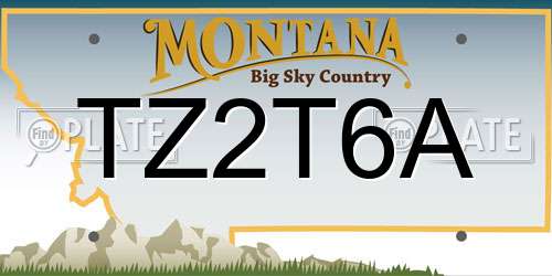 TZ2T6A Montana License Plate