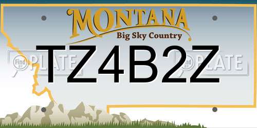 TZ4B2Z Montana License Plate