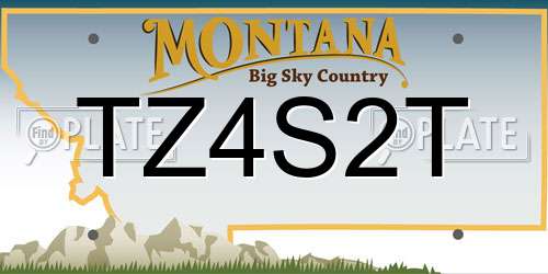 TZ4S2T Montana License Plate