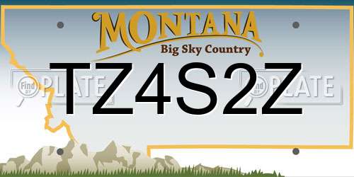 TZ4S2Z Montana License Plate
