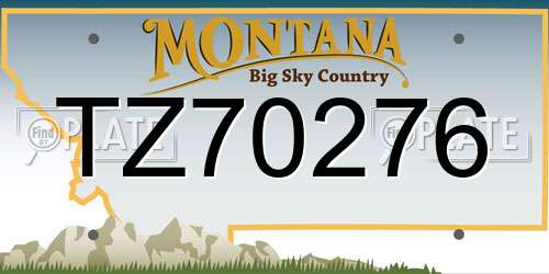 TZ70276 Montana License Plate