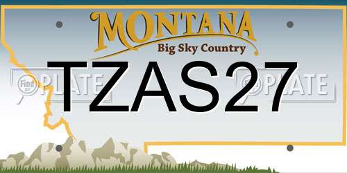 TZAS27 Montana License Plate