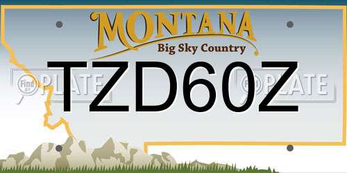 TZD60Z Montana License Plate