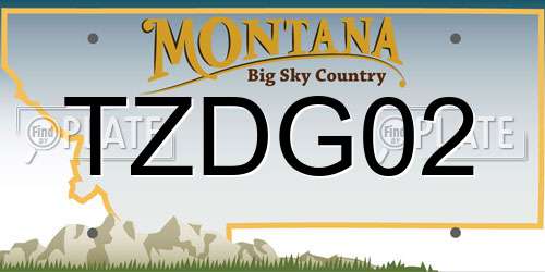 TZDG02 Montana License Plate