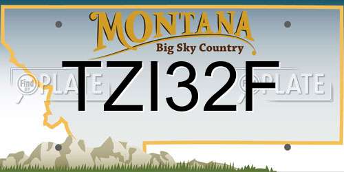 TZI32F Montana License Plate