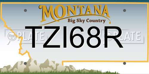 TZI68R Montana License Plate