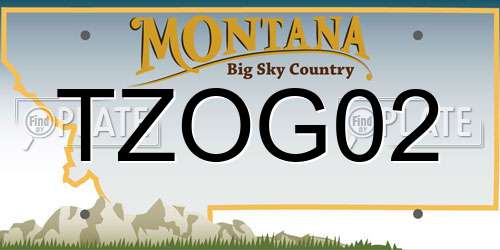 TZOG02 Montana License Plate