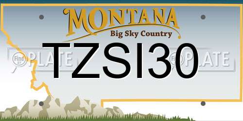 TZSI30 Montana License Plate