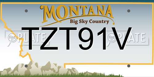 TZT91V Montana License Plate