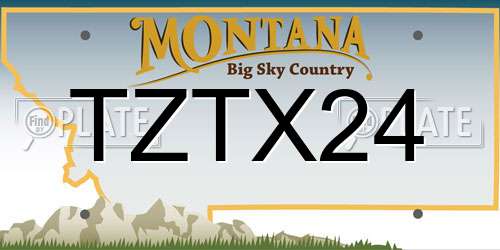 TZTX24 Montana License Plate