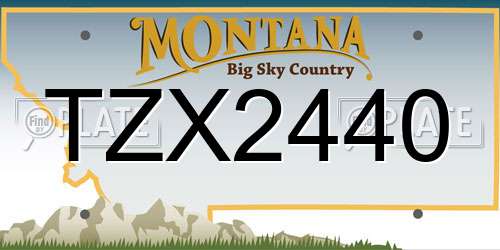TZX2440 Montana License Plate
