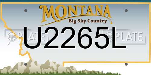 U2265L Montana License Plate